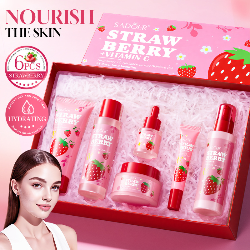 Luxury Skincare Sets - 딸기 VC 브라이트닝 럭셔리 케어 6종